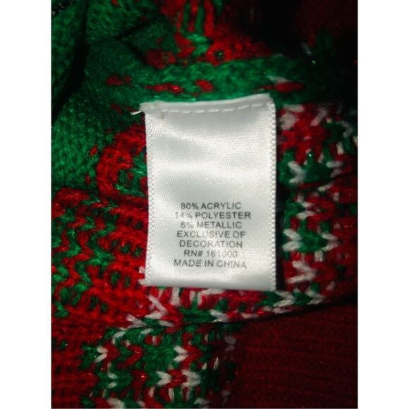 Holiday Hype women’s slug sweater 3D size S green and red - Picture 4 of 6